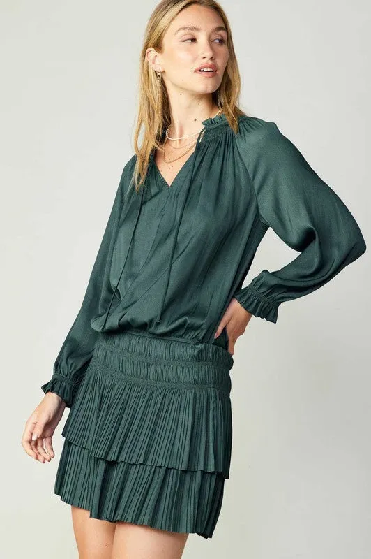 Wonderful Life Long Sleeve Dress Forest Green