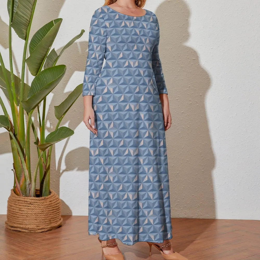 World Traveler Plus Size Loose-Fit Long Sleeve Dress